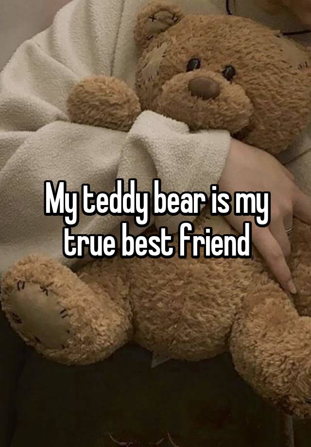 My teddy bear is my true best friend