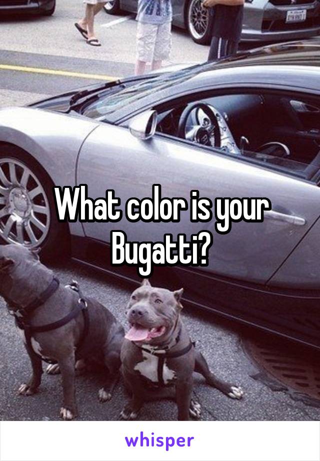 What color is your Bugatti?