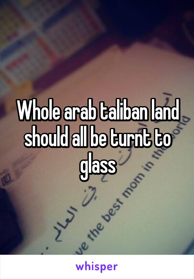 Whole arab taliban land should all be turnt to glass