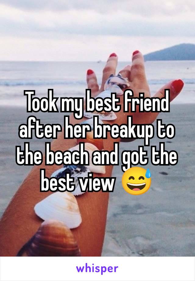 Took my best friend after her breakup to the beach and got the best view 😅