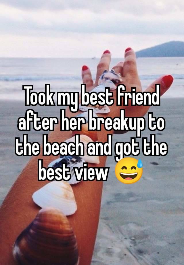 Took my best friend after her breakup to the beach and got the best view 😅