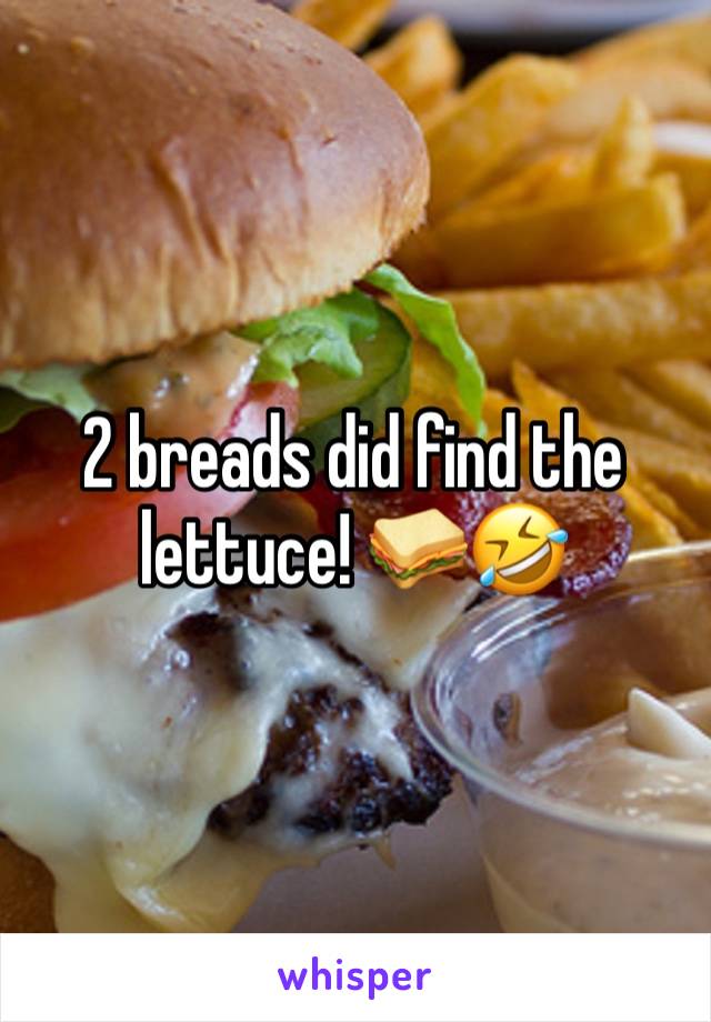 2 breads did find the lettuce! 🥪🤣