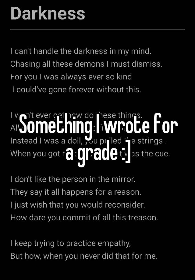 Something I wrote for a grade :]