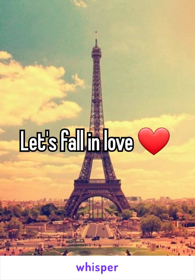 Let's fall in love ❤️ 