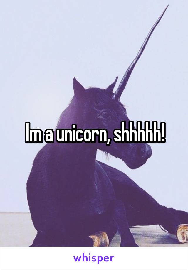 Im a unicorn, shhhhh!