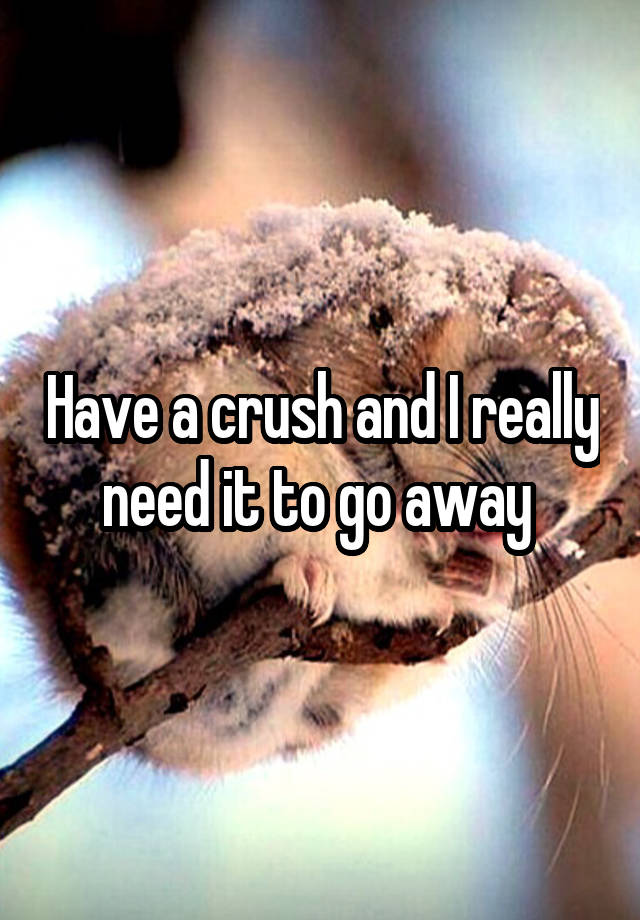 Have a crush and I really need it to go away 