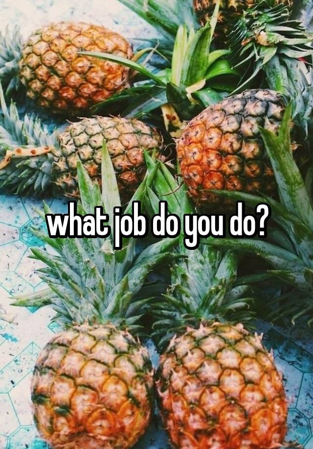 what job do you do?