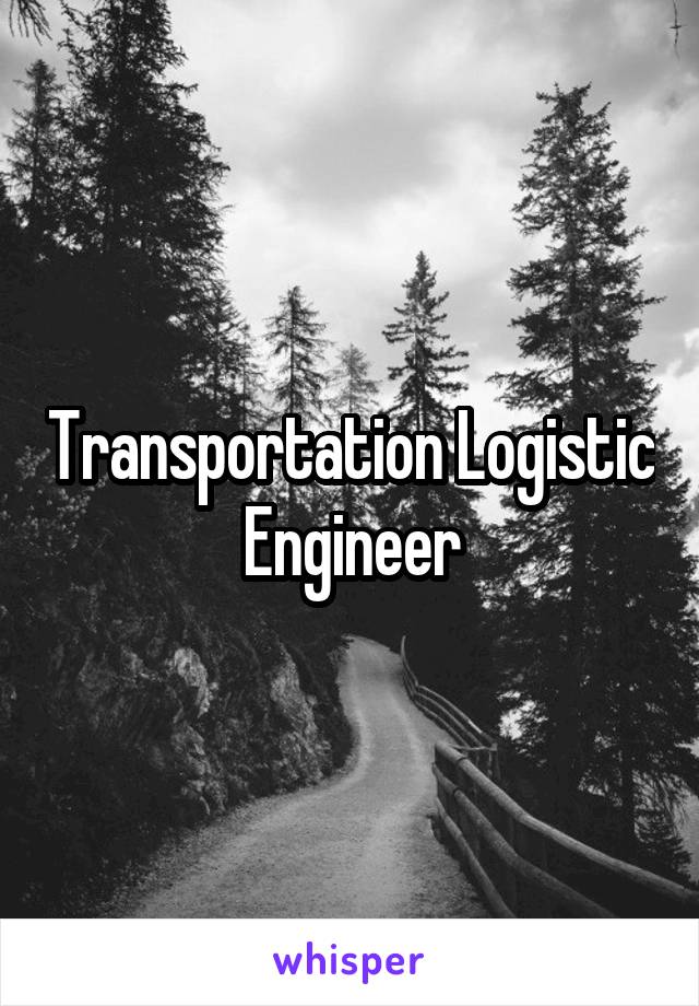 Transportation Logistic Engineer