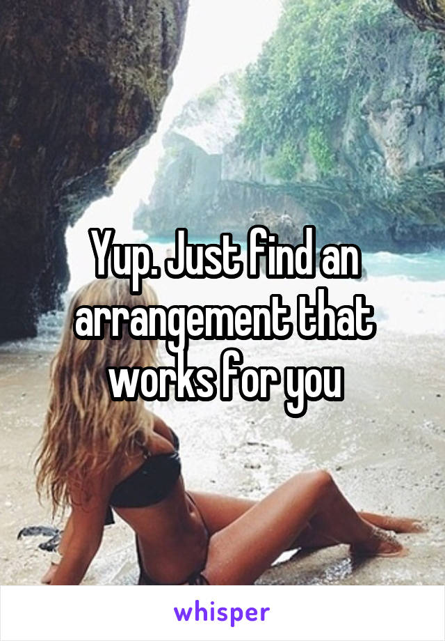 Yup. Just find an arrangement that works for you