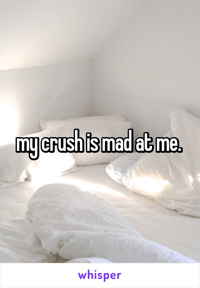 my crush is mad at me. 