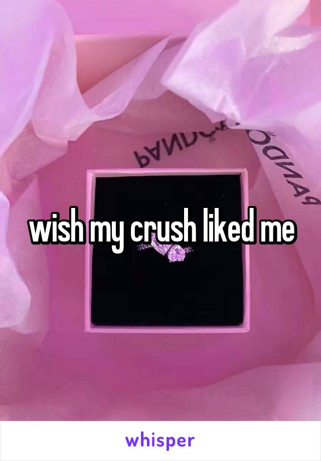 wish my crush liked me