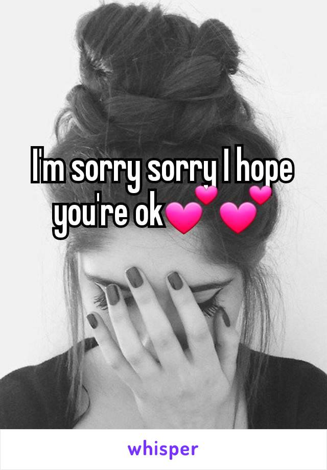 I'm sorry sorry I hope you're ok💕💕