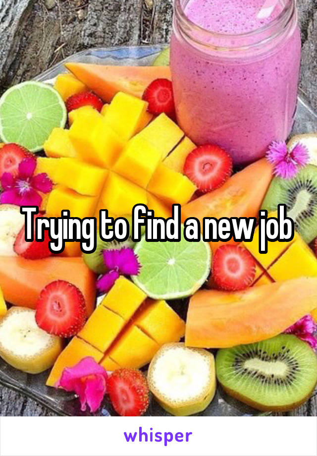 Trying to find a new job 