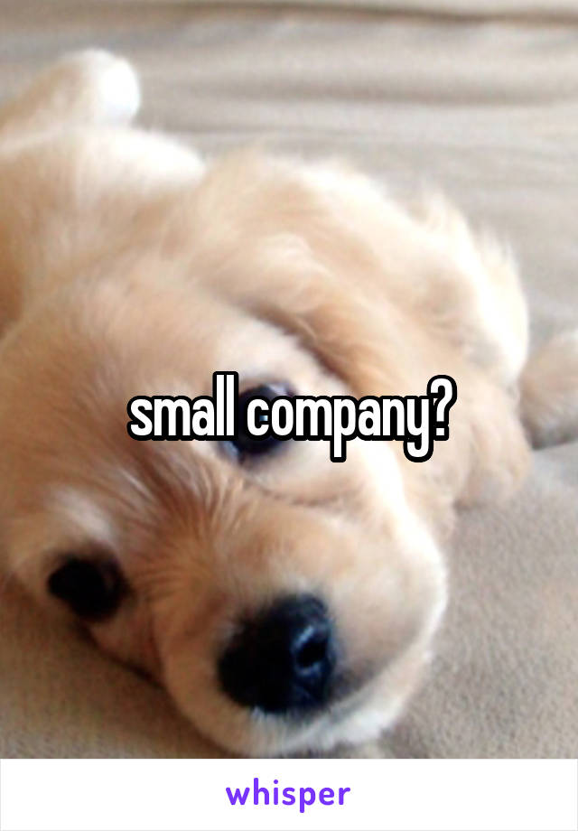 small company?