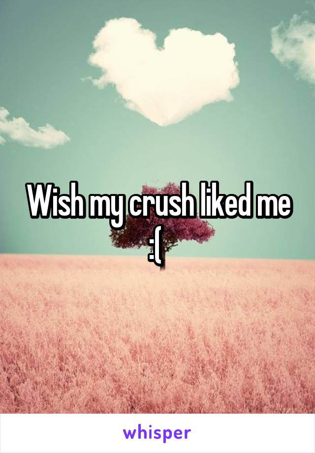 Wish my crush liked me :( 