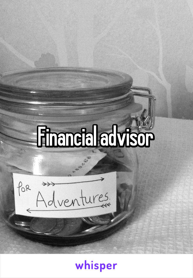 Financial advisor 