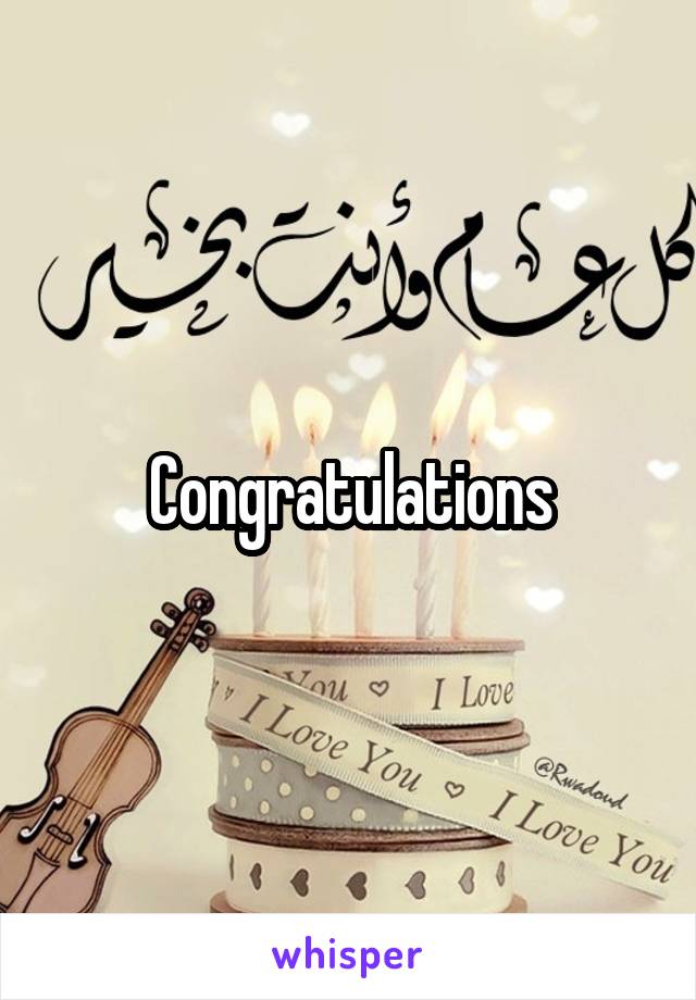 Congratulations