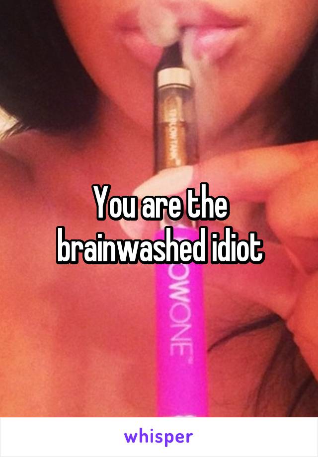 You are the brainwashed idiot