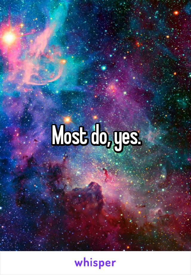 Most do, yes.