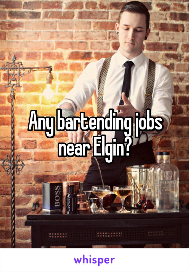 Any bartending jobs near Elgin?