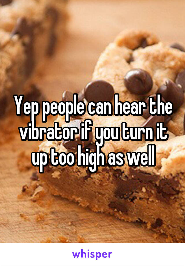 Yep people can hear the vibrator if you turn it up too high as well