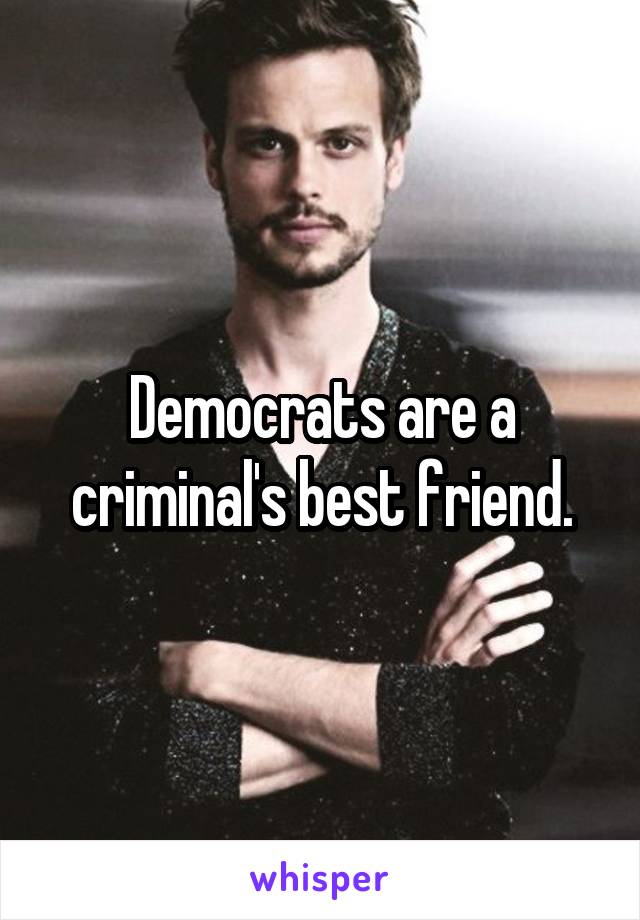 Democrats are a criminal's best friend.