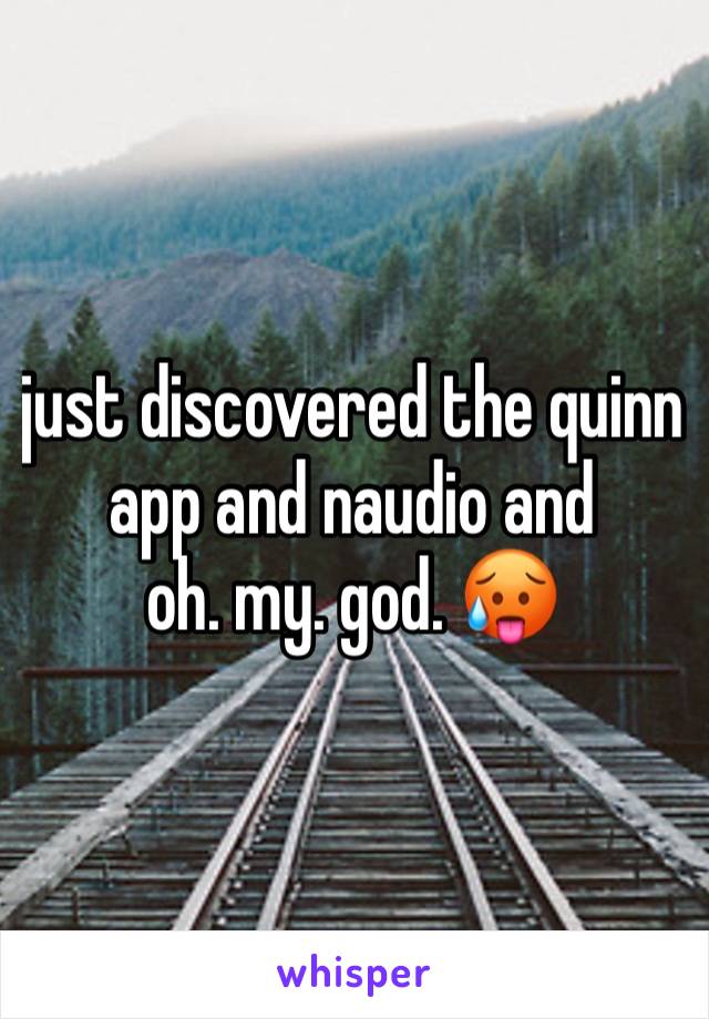 just discovered the quinn app and naudio and 
oh. my. god. 🥵