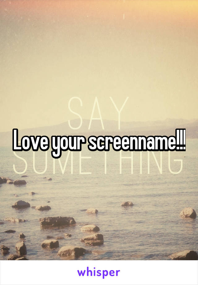 Love your screenname!!!