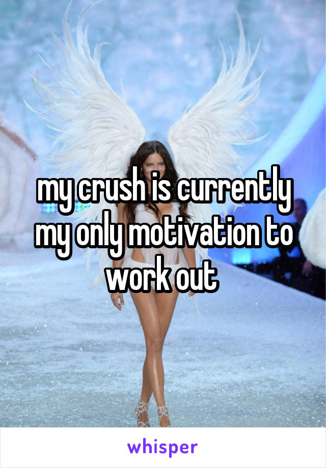 my crush is currently my only motivation to work out 