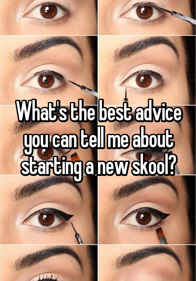 What's the best advice you can tell me about starting a new skool?