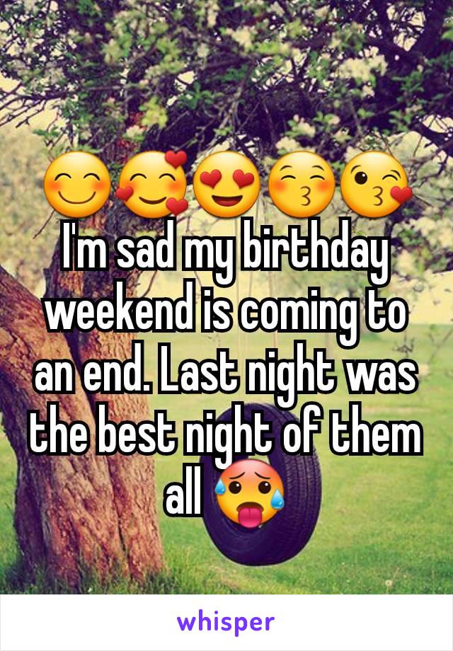 😊🥰😍😚😘
I'm sad my birthday weekend is coming to an end. Last night was the best night of them all 🥵