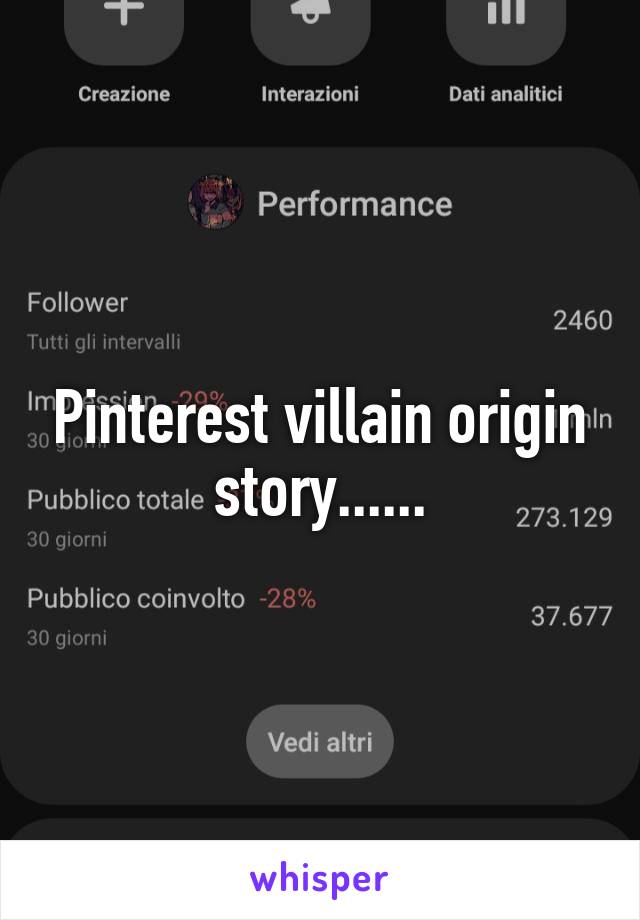 Pinterest villain origin story......