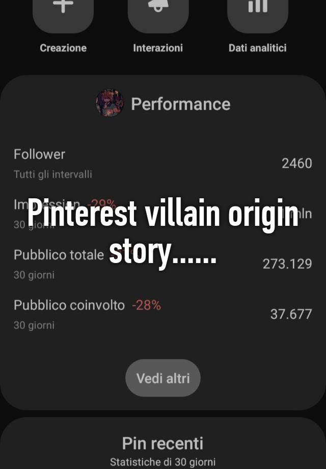 Pinterest villain origin story......