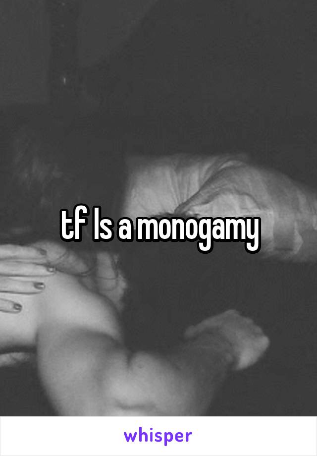 tf Is a monogamy