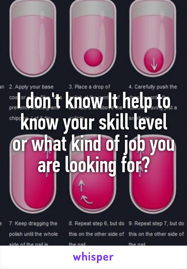 I don't know It help to know your skill level or what kind of job you are looking for?