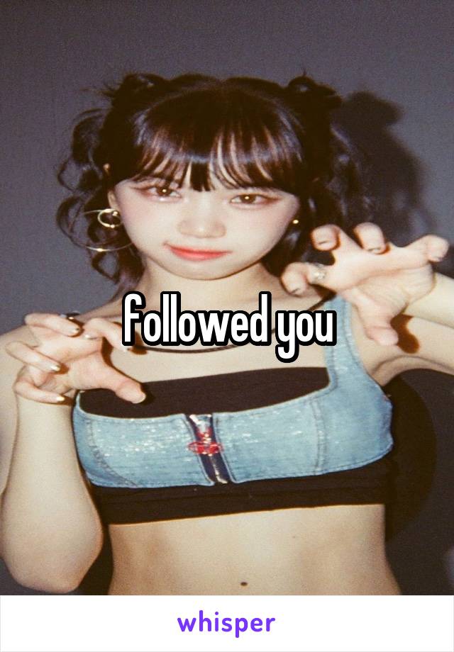 followed you