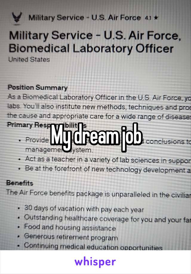 My dream job