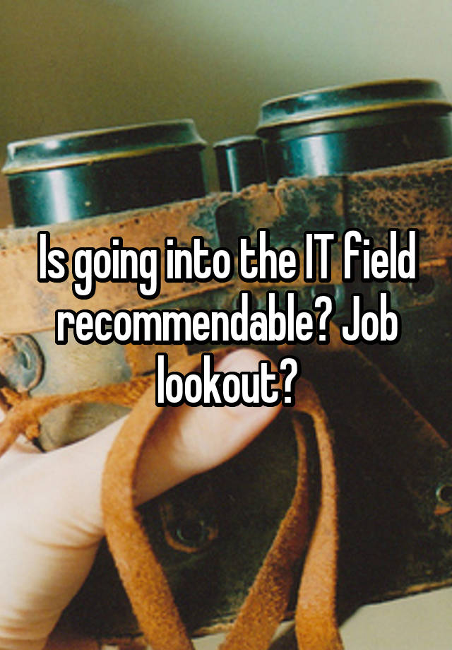 Is going into the IT field recommendable? Job lookout?