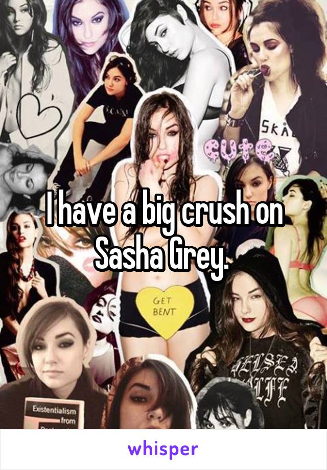 I have a big crush on Sasha Grey. 