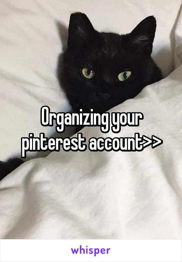 Organizing your pinterest account>>