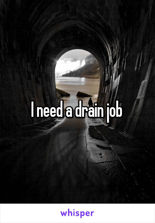 I need a drain job 