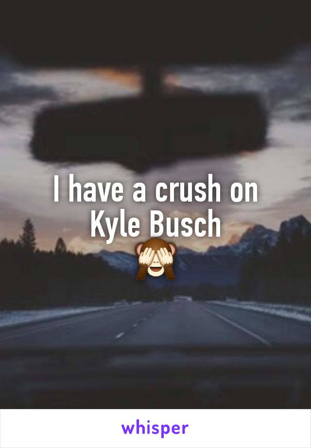 I have a crush on
Kyle Busch
🙈