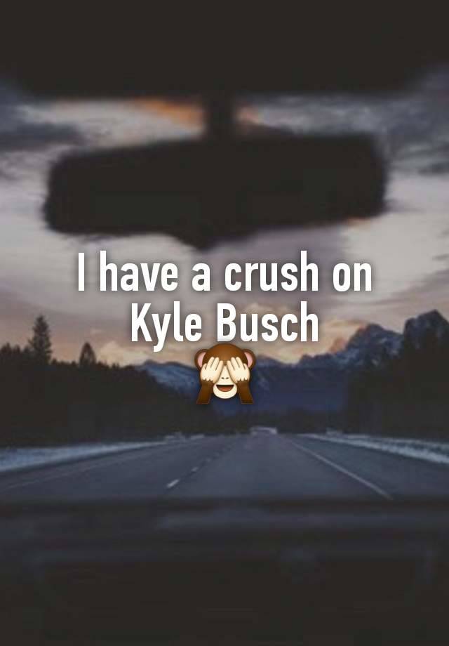 I have a crush on
Kyle Busch
🙈