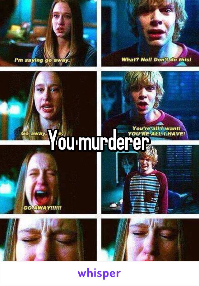 You murderer 