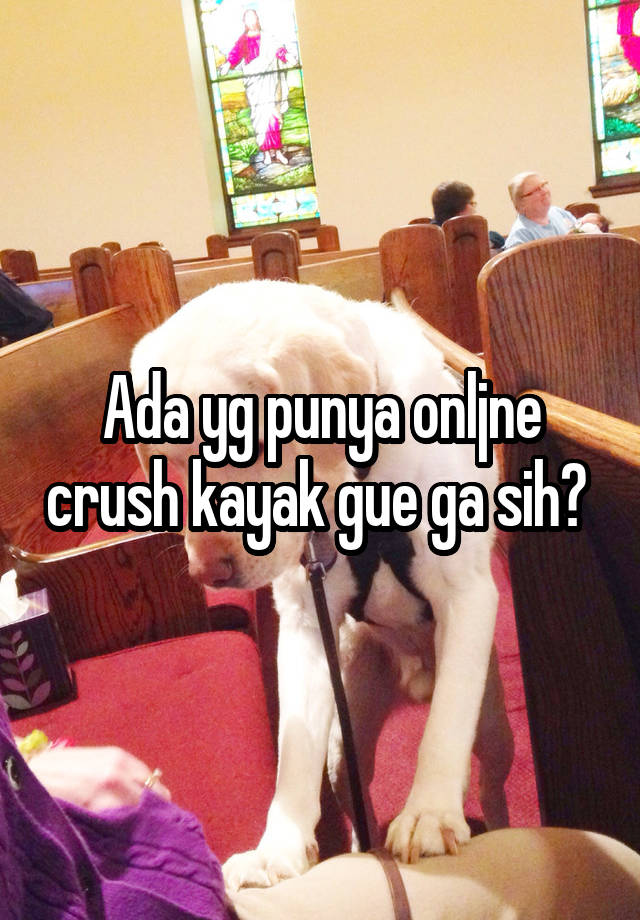 Ada yg punya onljne crush kayak gue ga sih? 