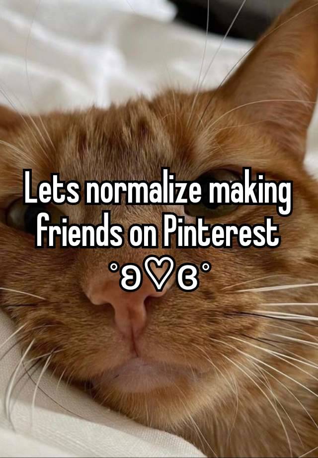 Lets normalize making friends on Pinterest ˚ʚ♡ɞ˚