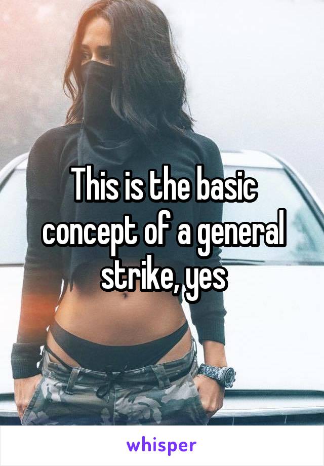 This is the basic concept of a general strike, yes