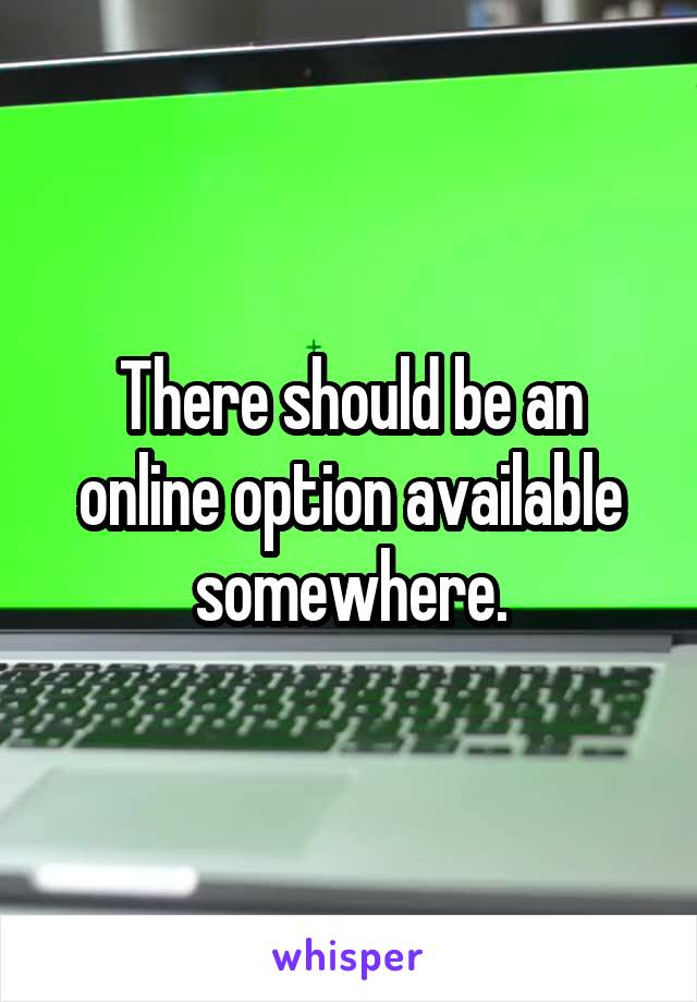 There should be an online option available somewhere.