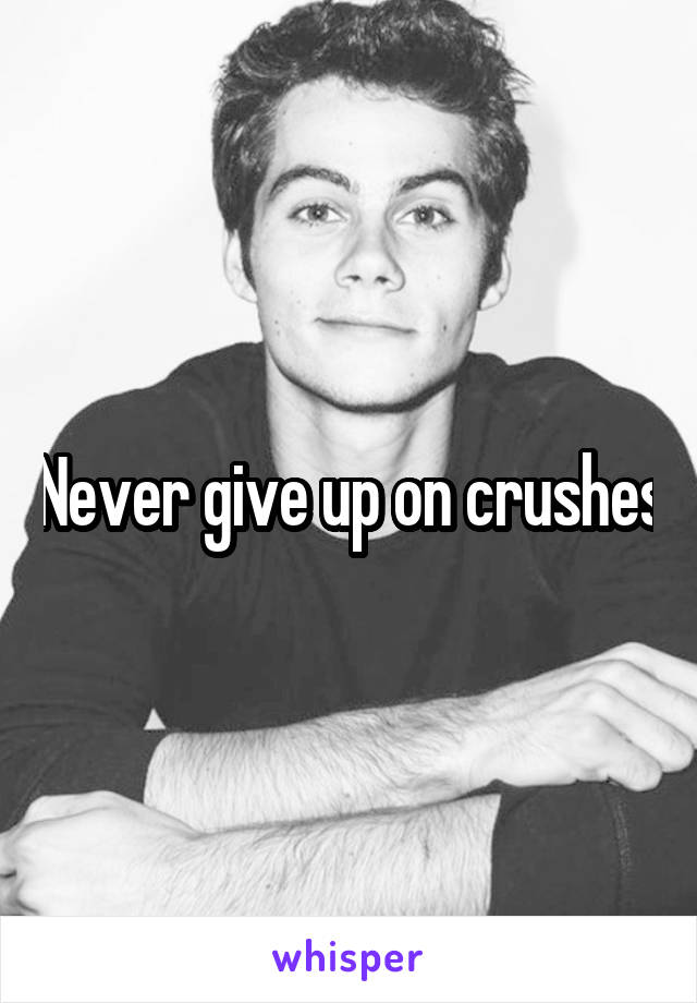 Never give up on crushes