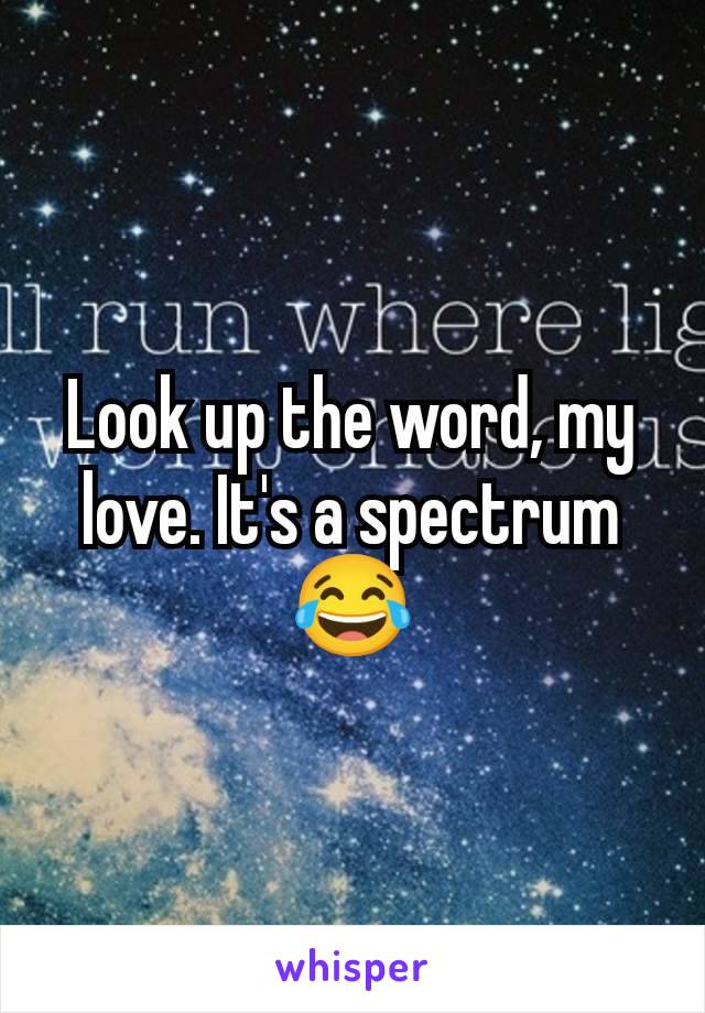 Look up the word, my love. It's a spectrum 😂